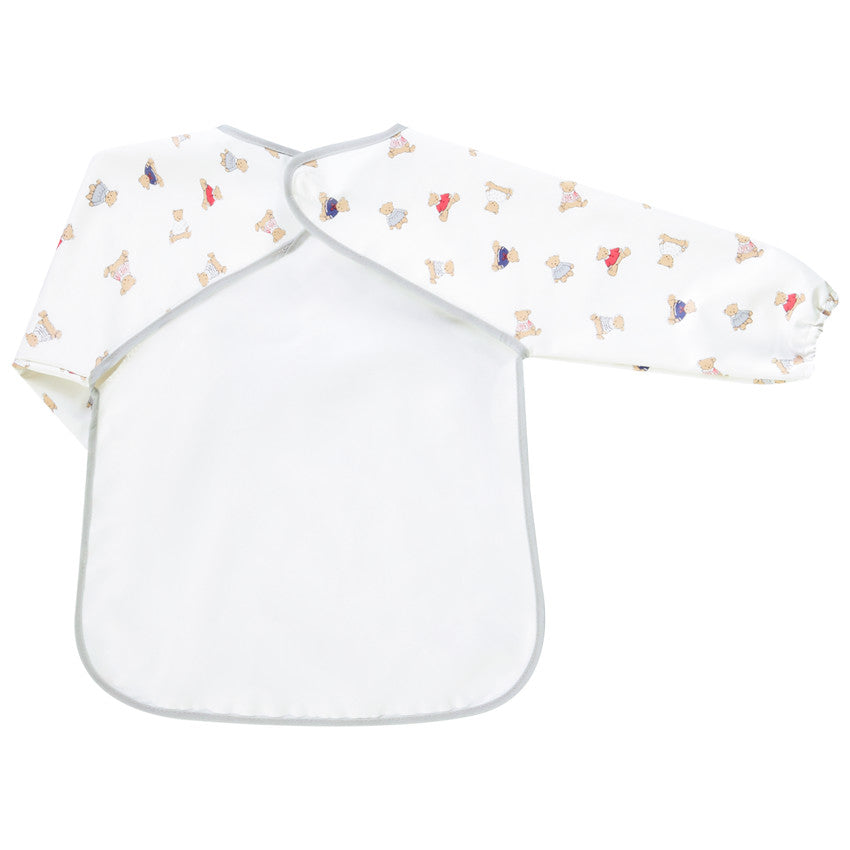 Bavoir tablier à manches longues à scratch - Prémaman