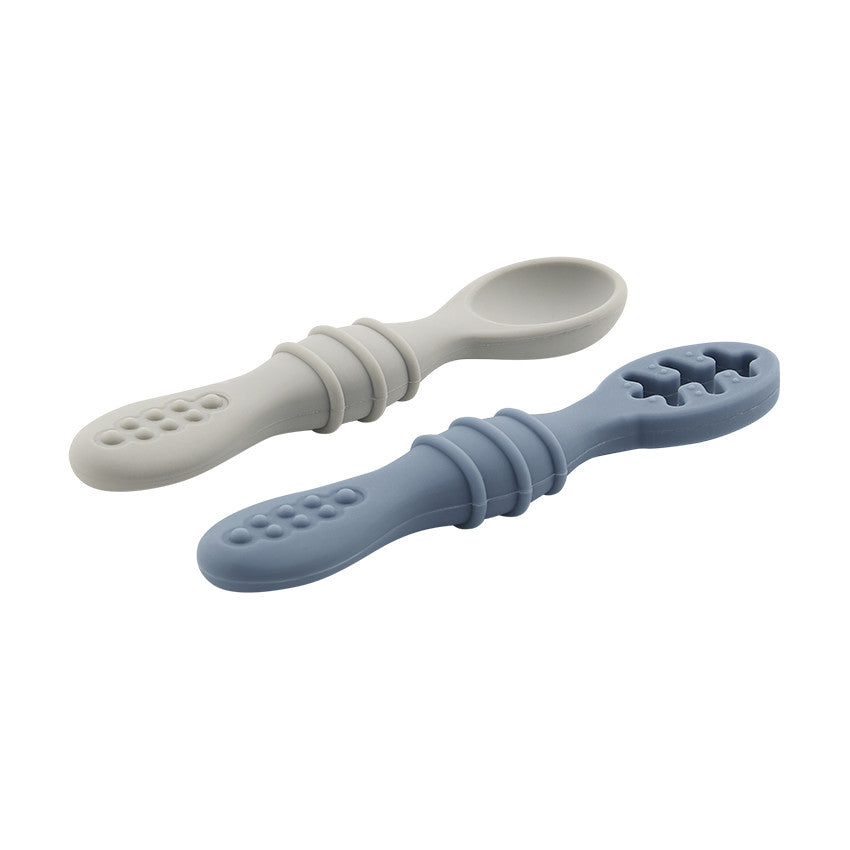 Set de 2 cuillères d'apprentissage Miamix bleu - Prémaman