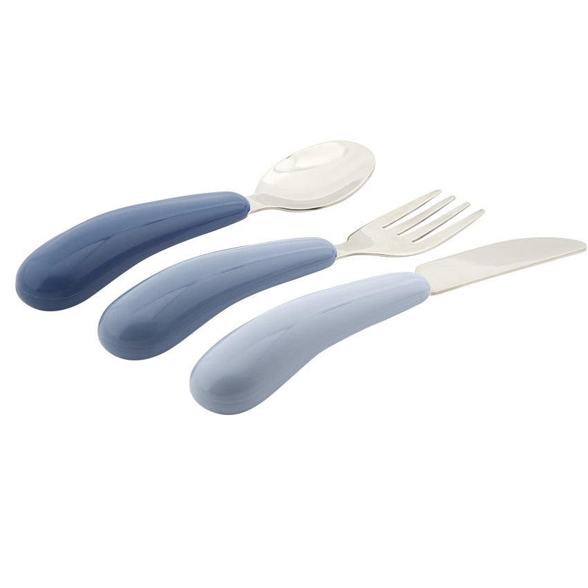 Set de 3 couverts Miamix en métal bleu - Prémaman