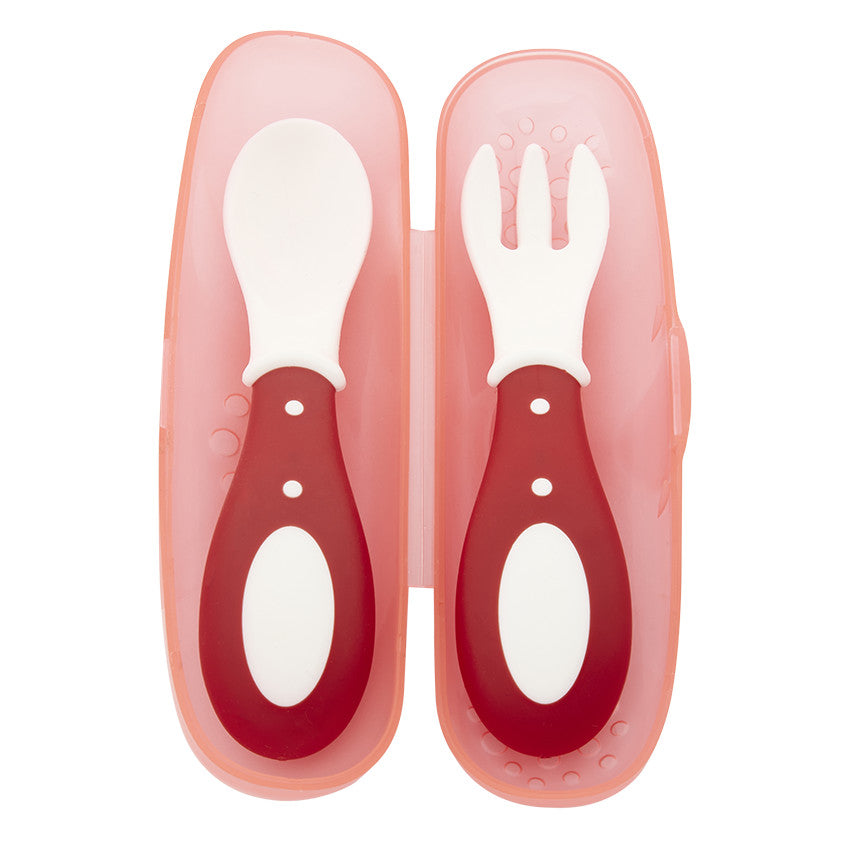 Lot de 2 couverts nomades Yummix rose - Prémaman