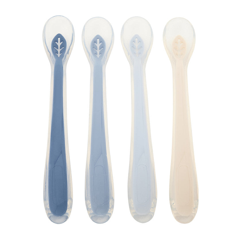 Lot de 4 cuillères en silicone Miamix bleu - Prémaman