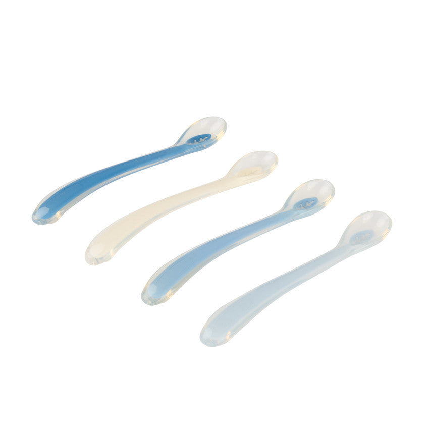 Lot de 4 cuillères en silicone Miamix bleu - Prémaman