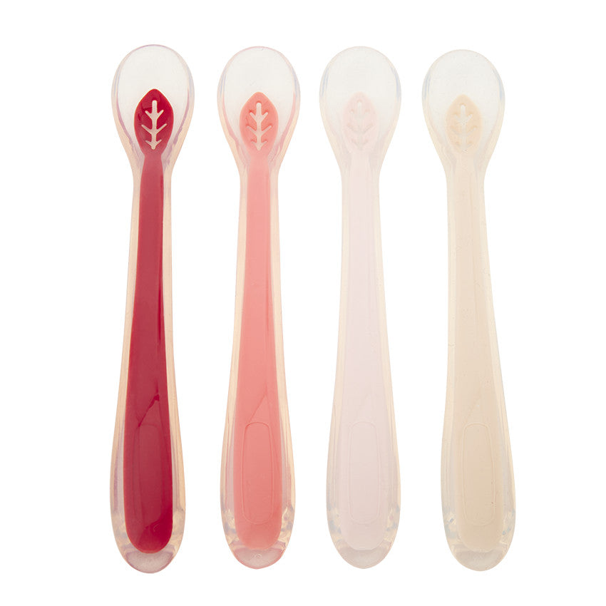 Lot de 4 cuillères en silicone Yummix - Rose - Prémaman