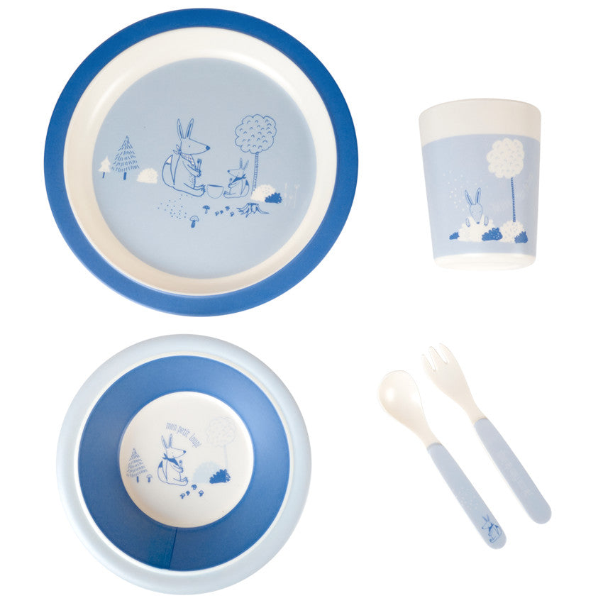 5-piece melamine meal set - My Little Wolf - Prémaman