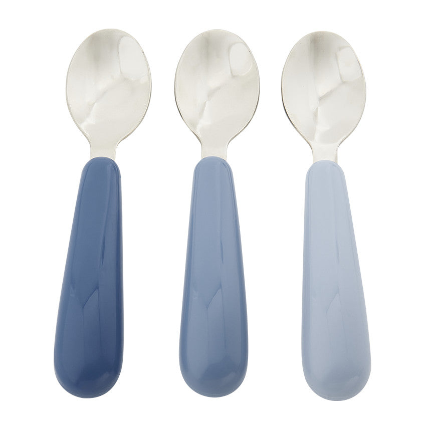 Lot de 3 cuillères en métal Yummix bleu - Prémaman