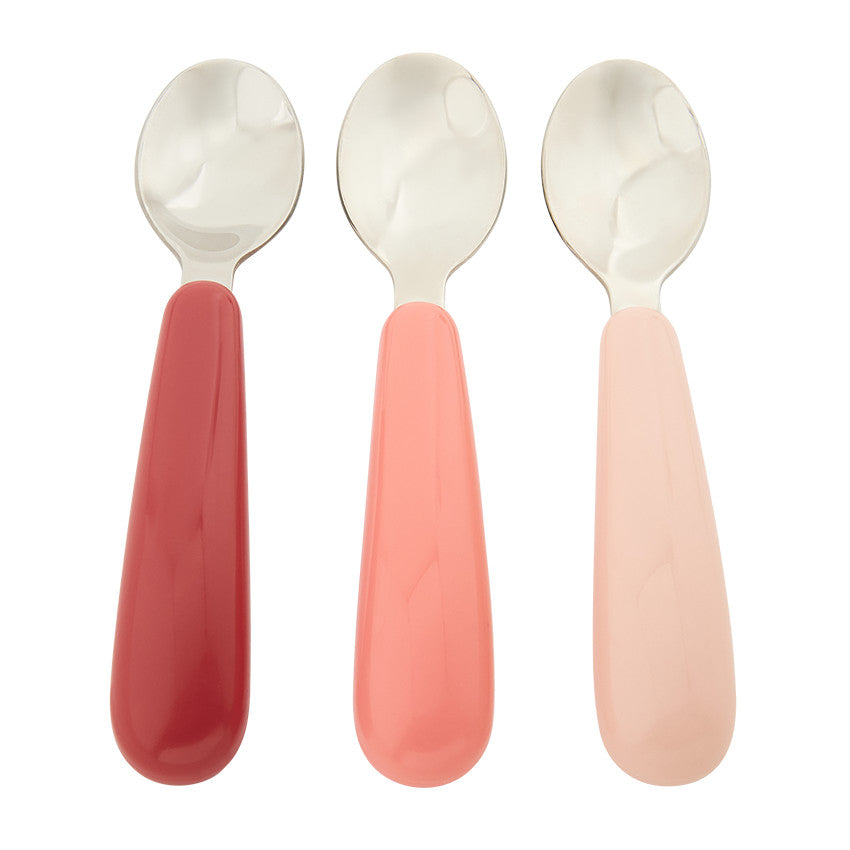 Lot de 3 cuillères en métal Yummix rose - Prémaman