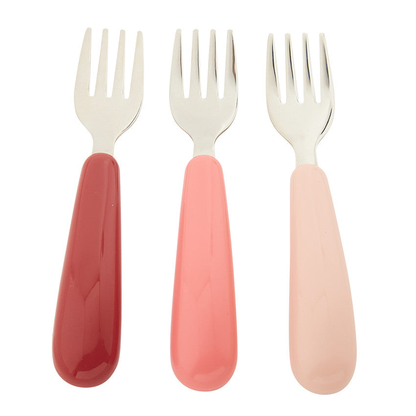 Lot de 3 fourchettes en métal Yummix rose - Prémaman