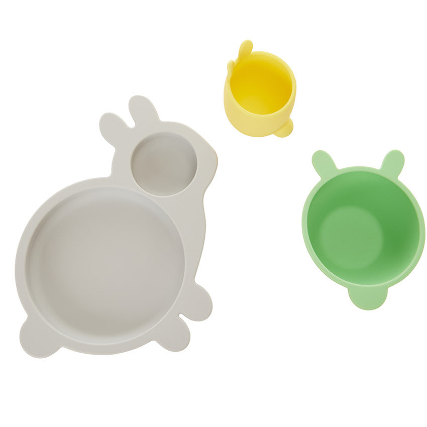 Set repas en silicone Beige - Prémaman
