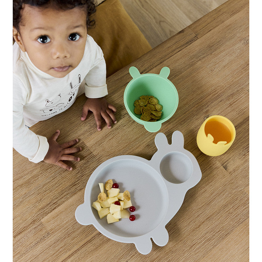 Set repas en silicone Beige - Prémaman
