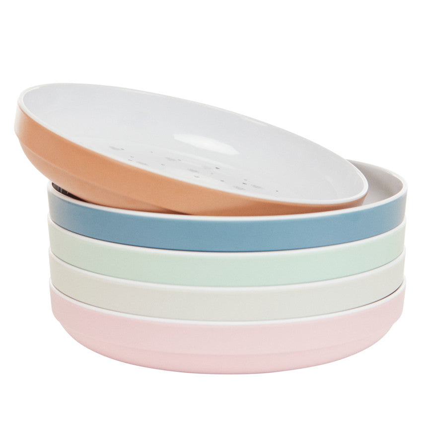 Assiette en mélamine imprimé cœurs bleu - Prémaman