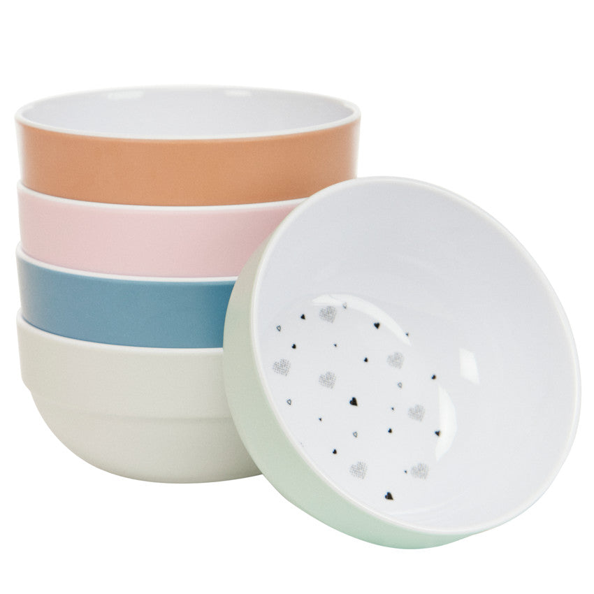 Bol en mélamine imprimé cœurs rose - Prémaman