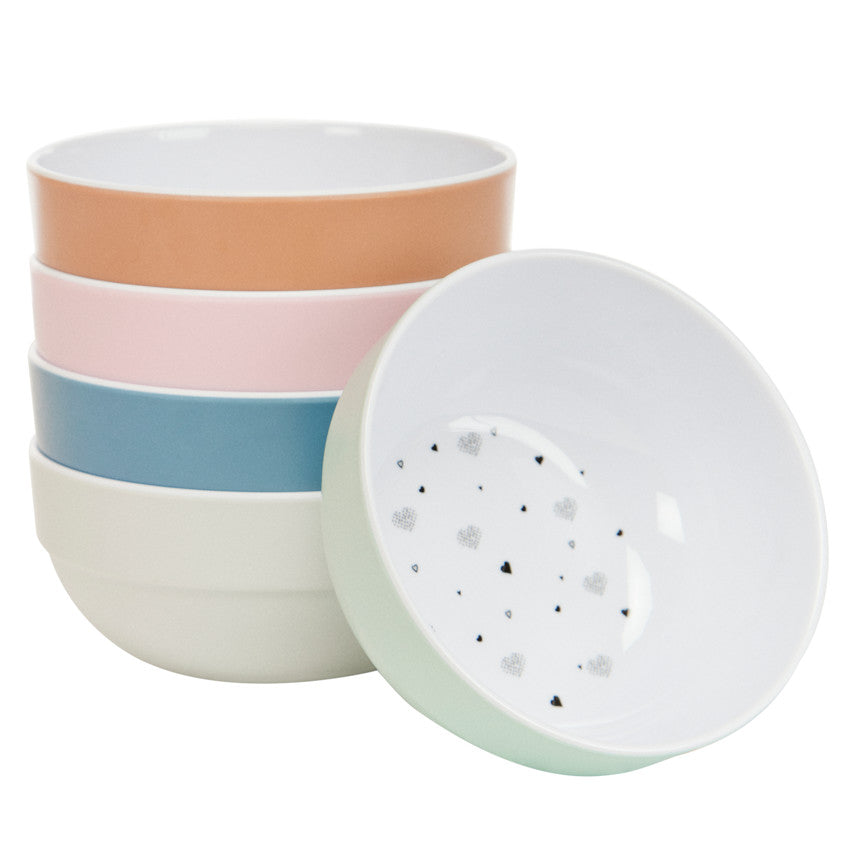 Bol en mélamine imprimé cœurs vert - Prémaman