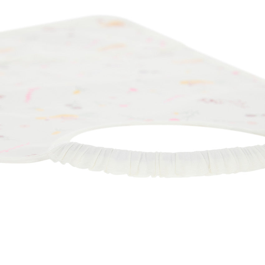 Bavoir imperméable à poche et col élastiqué imprimé fleurs - Prémaman