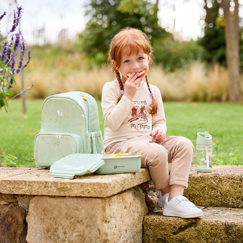 Gourde transparente avec paille rabattable 400 ml La Vie à la Ferme - Prémaman