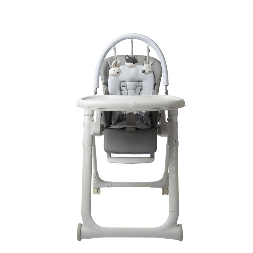 Chaise haute réglable multifonctions Harper gris - Prémaman