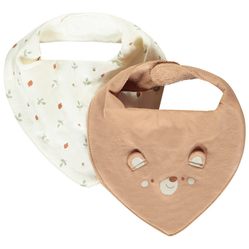 Lot de 2 bavoirs bandanas en jersey Roi des Forêts - Prémaman