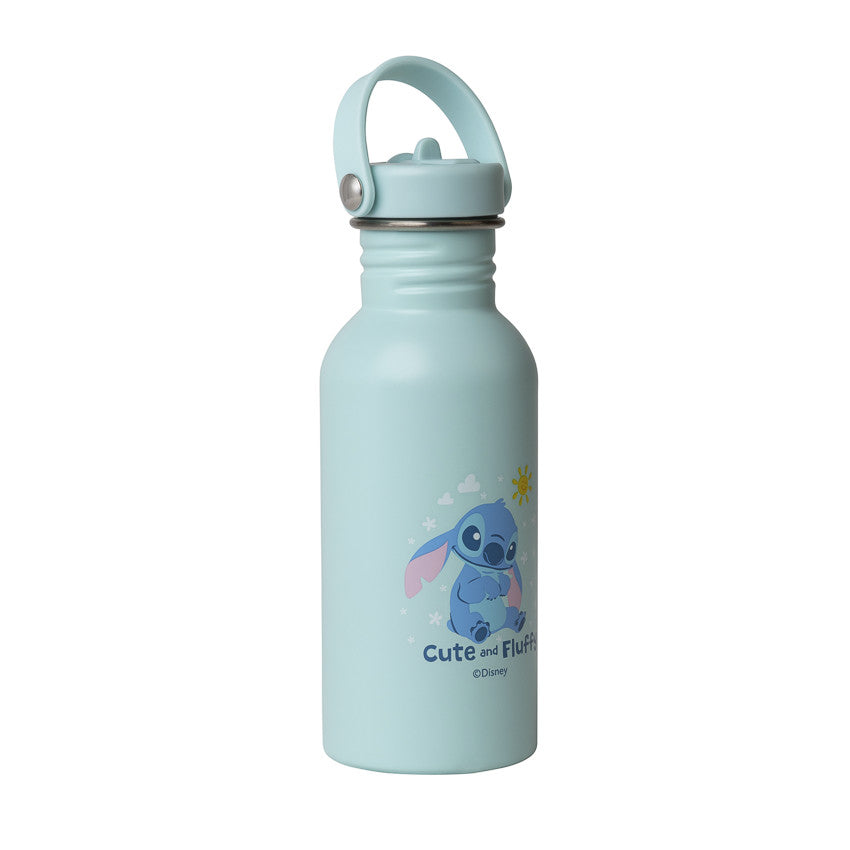 Gourde en inox avec paille 500ml Stitch Disney bleu - Prémaman