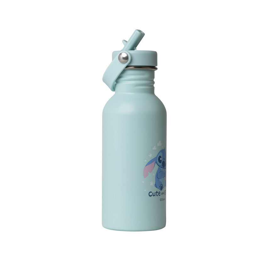 Gourde isotherme avec paille 500ml Stitch Disney bleu - Prémaman