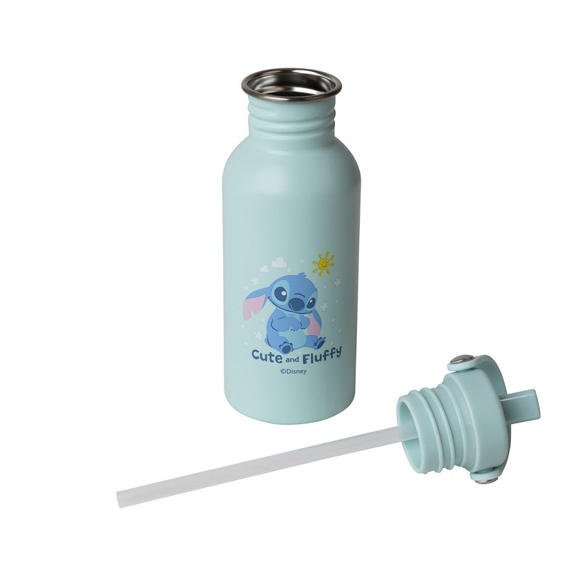 Gourde isotherme avec paille 500ml Stitch Disney bleu - Prémaman