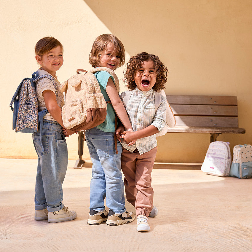 Insulated Backpack in Roi des Forêts Beige Bouclette - Prémaman