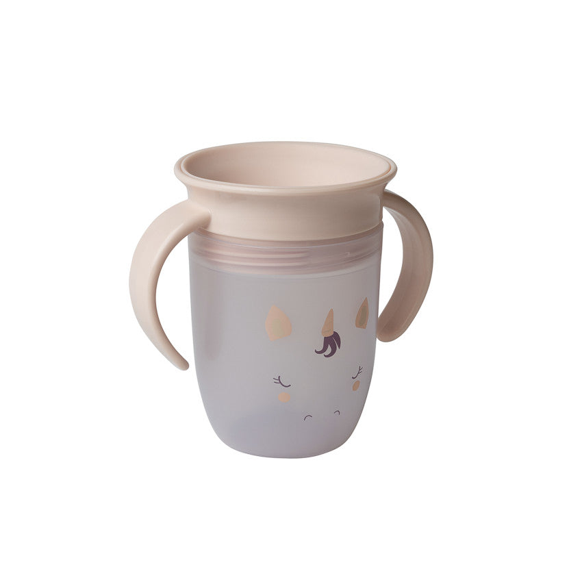 Tasse d'apprentissage 360° antifuite Licorne beige - Prémaman