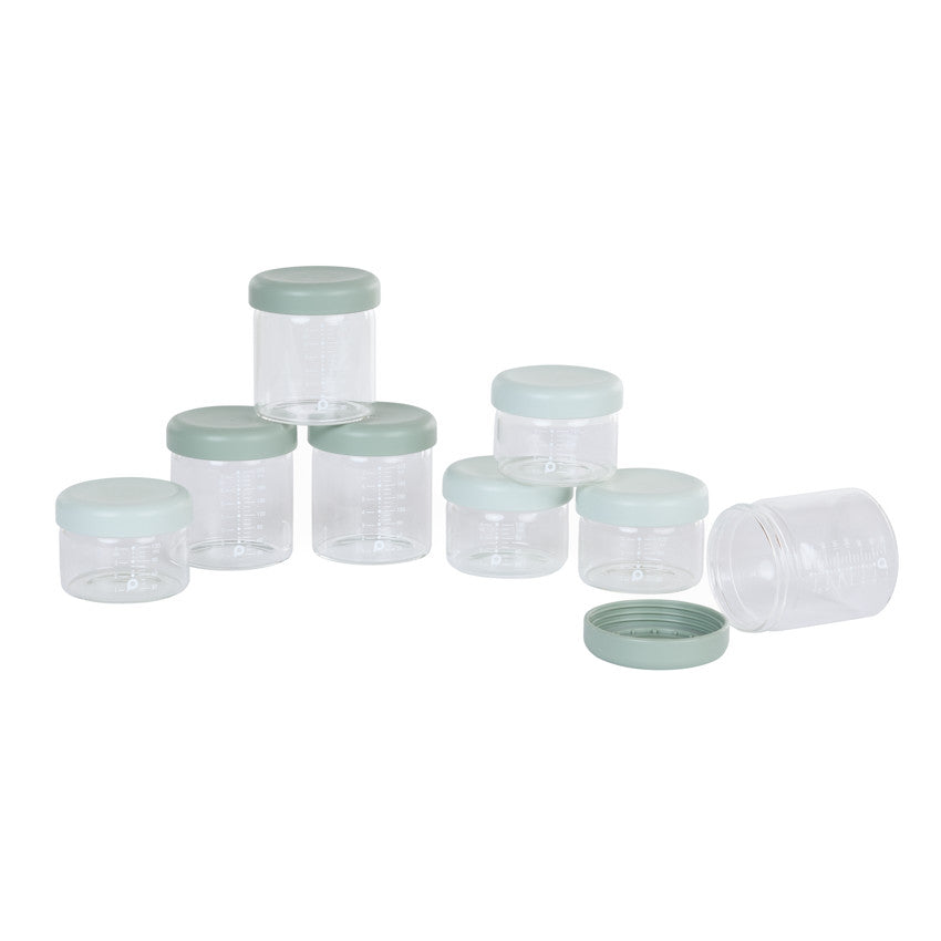 Lot de 8 pots de conservation en verre 4 x 120 ml + 4 x 220 ml - Prémaman