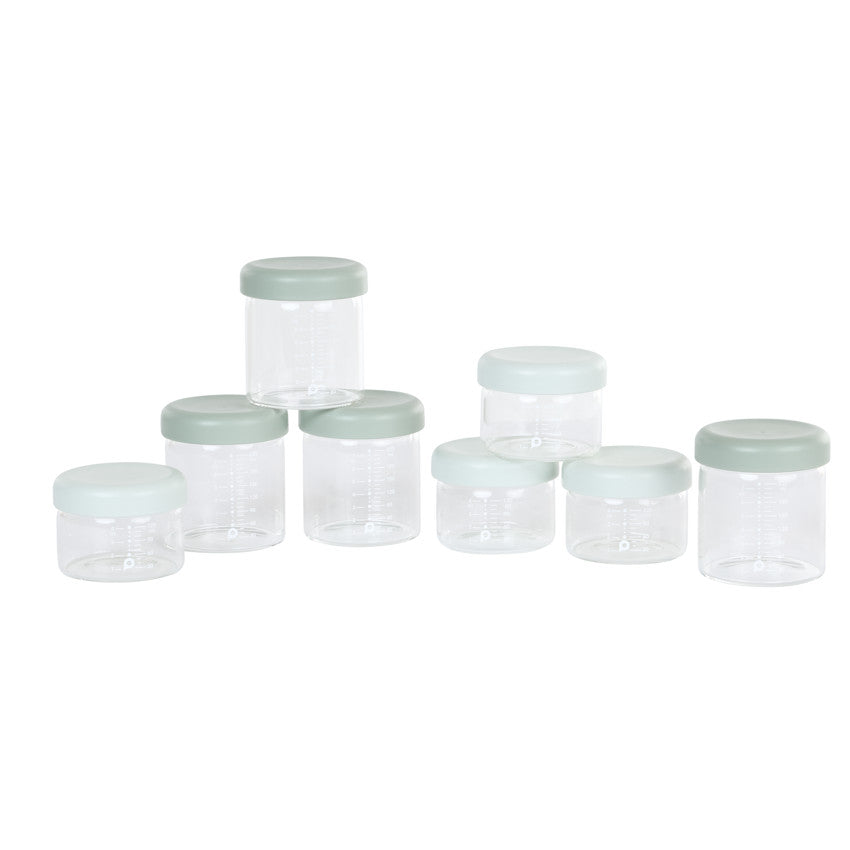 Lot de 8 pots de conservation en verre 4 x 120 ml + 4 x 220 ml - Prémaman