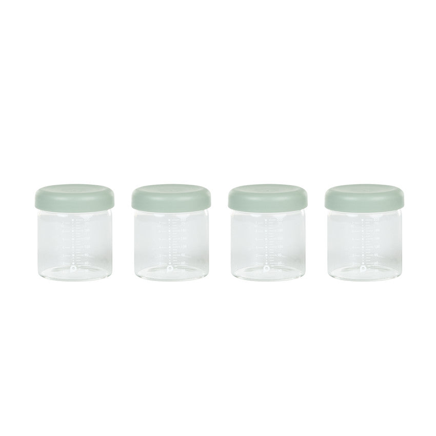 Lot de 4 pots de conservation en verre - 220 ml - Prémaman