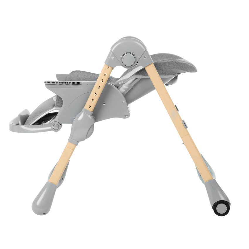 Chaise haute réglable 0+ Jude - Bois et Gris - Prémaman