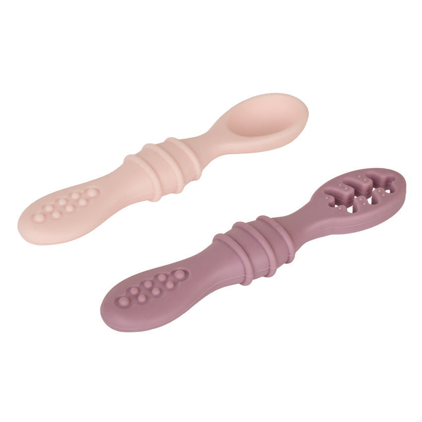 Set of 2 Miamix Learning Spoons - Pink - Prémaman