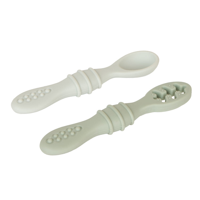 Miamix Set of 2 Learning Spoons - Green - Premaman
