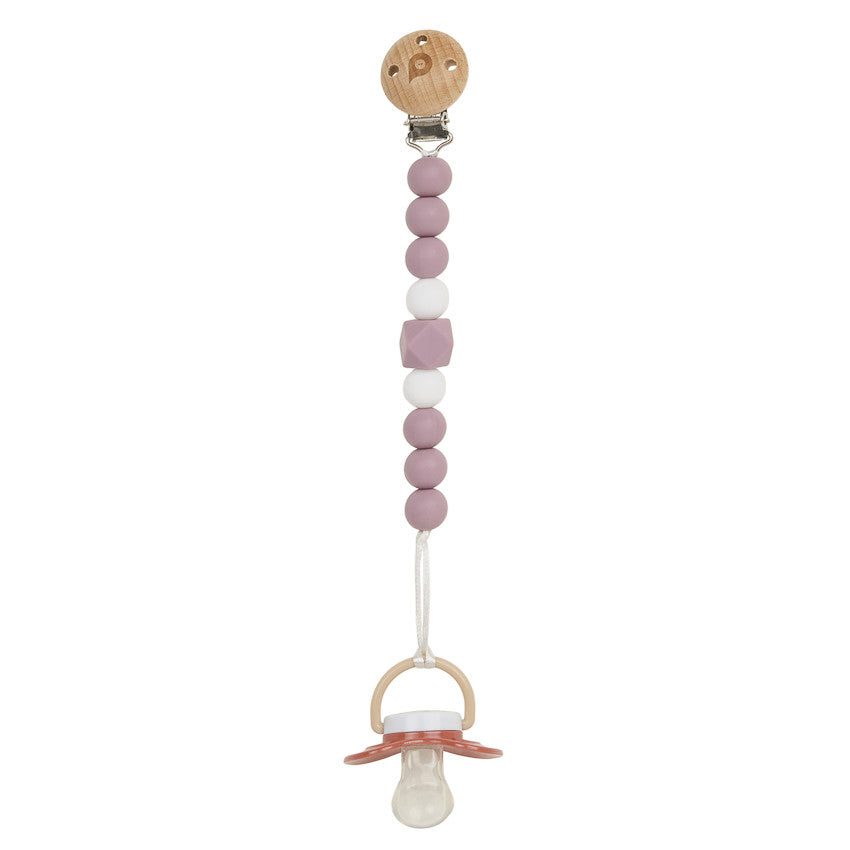 Attache sucette en silicone - Violet - Prémaman