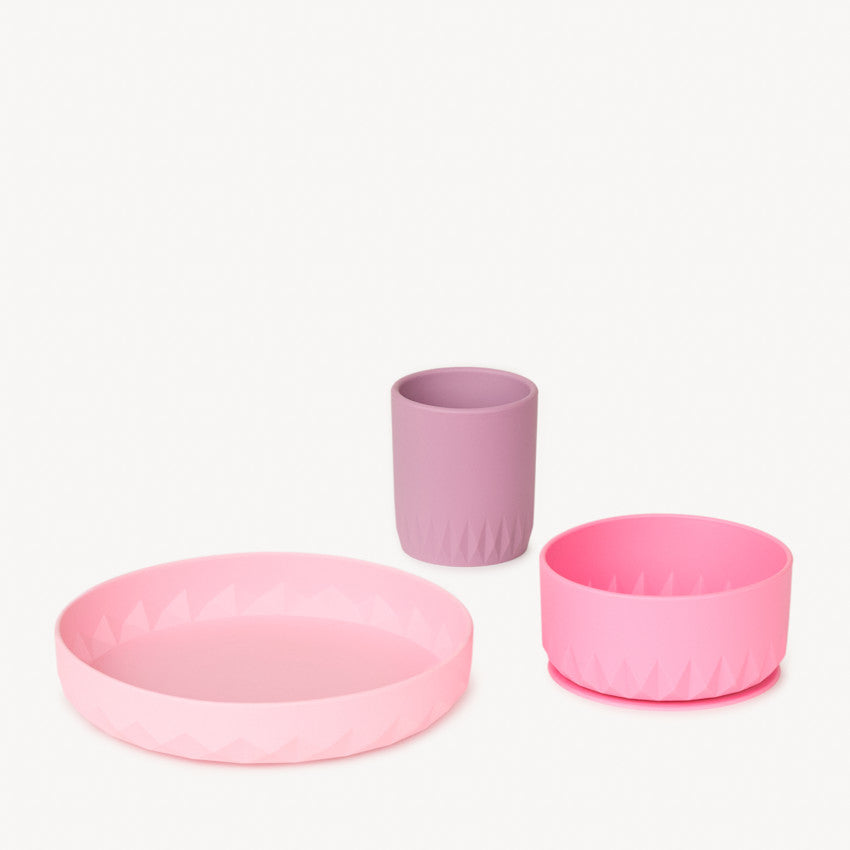 3-Piece Origami Silicone Meal Set - Lilac - Prémaman
