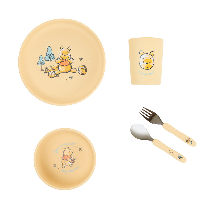 Set repas en silicone Winnie L'ourson Disney - 5 pièces - Prémaman
