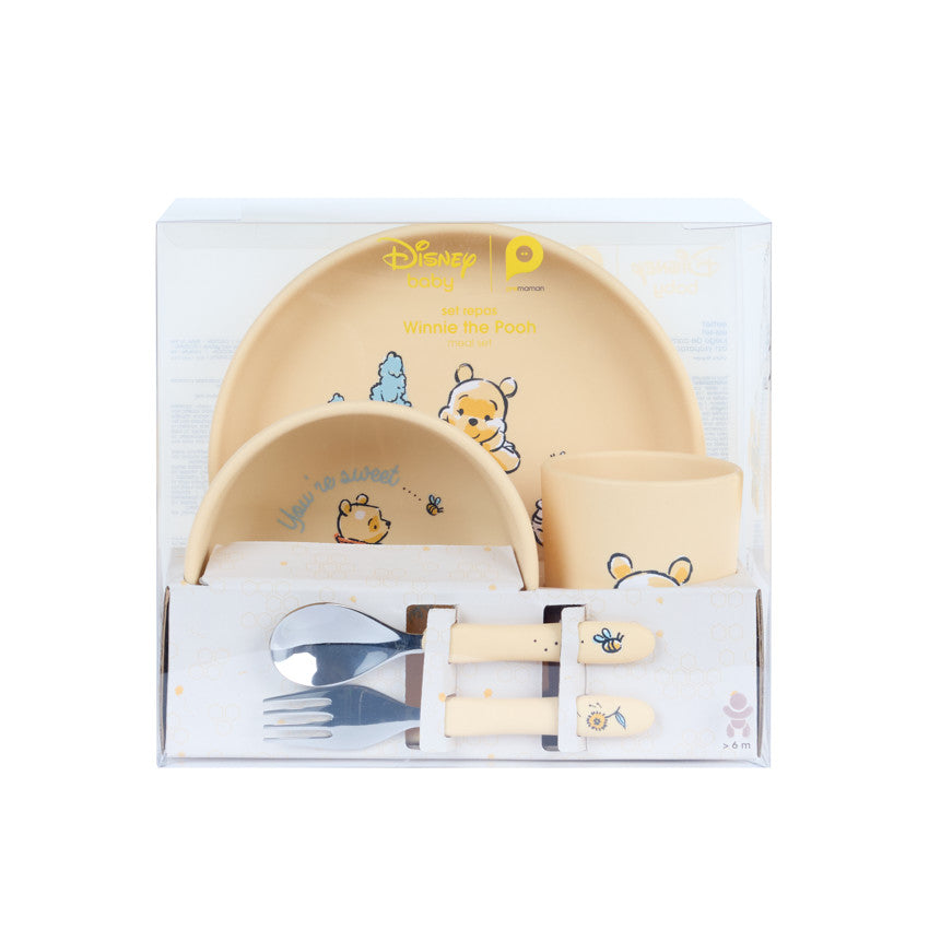 Set repas en silicone Winnie L'ourson Disney - 5 pièces - Prémaman