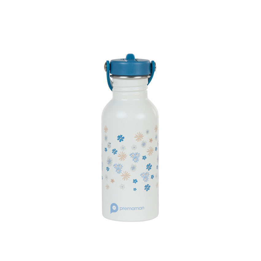Gourde en inox avec Paille Tiny Flowers - 500 ml - Prémaman