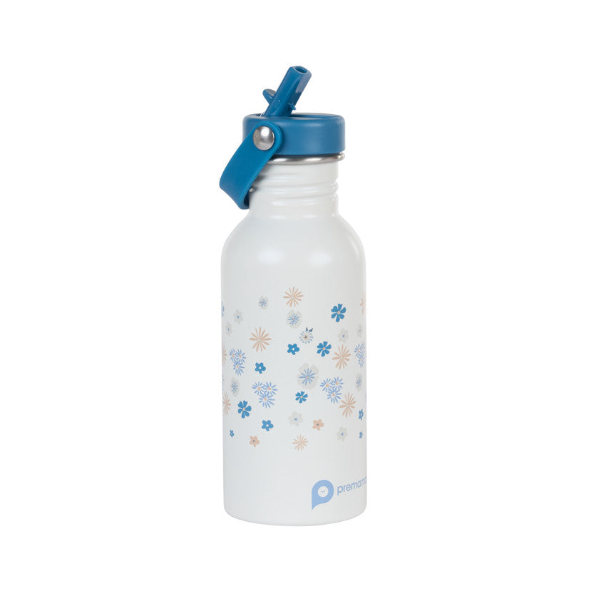 Gourde en inox avec Paille Tiny Flowers - 500 ml - Prémaman