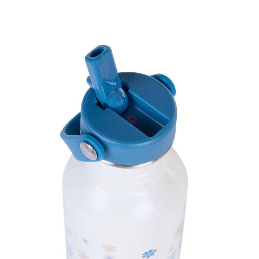 Gourde en inox avec Paille Tiny Flowers - 500 ml - Prémaman