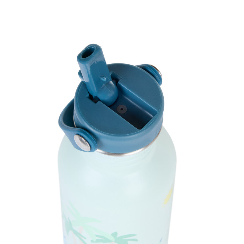 Gourde en inox avec paille Dino Rigolo - 500 ml - Prémaman