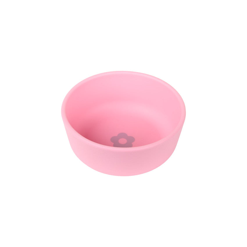 Bol en silicone avec motif fleur au fond et bords arrondis - Prémaman
