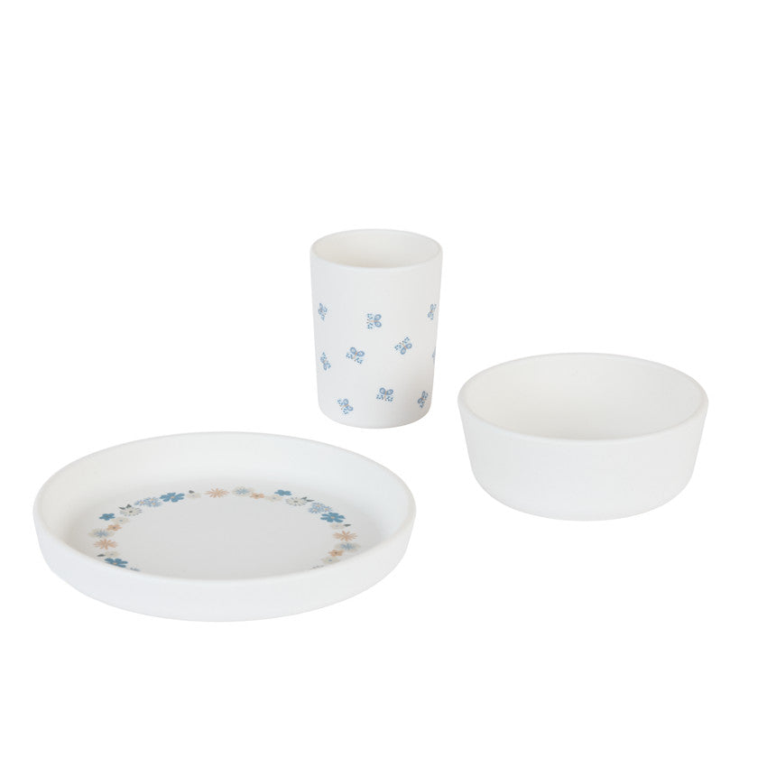 Coffret repas en silicone 5 pièces - Tiny Flowers - Prémaman