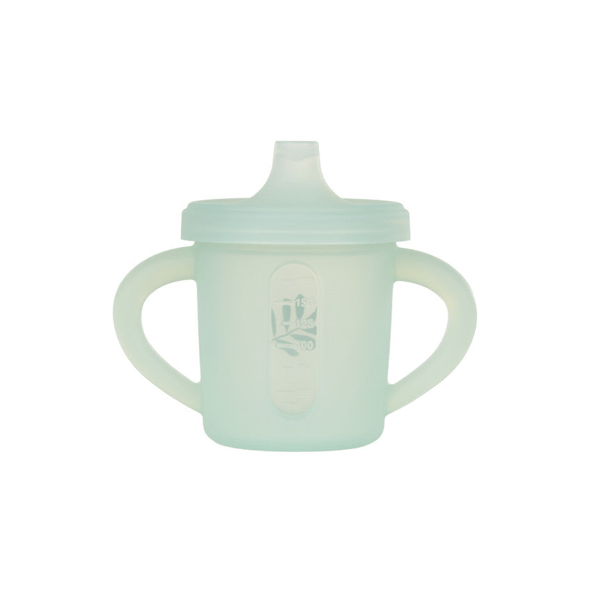 Tasse à bec avec anses latérales et motif feuillage - Prémaman