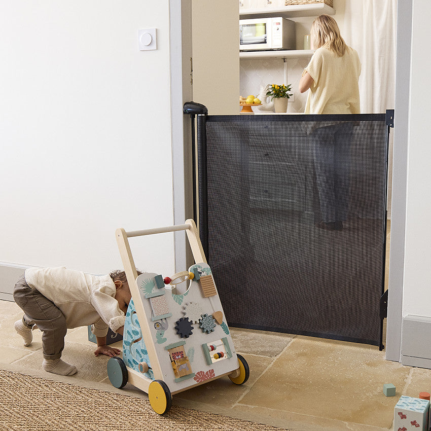 Barrière de sécurité rétractable 140 cm noir - Prémaman