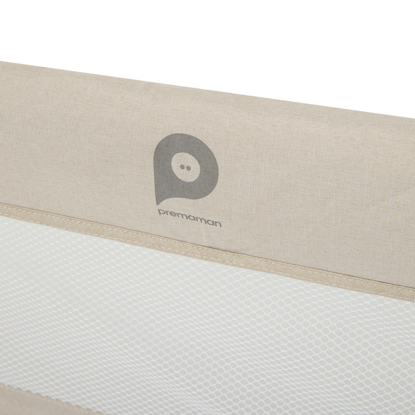 Barrière de lit filet avec poche 150 cm beige - Prémaman