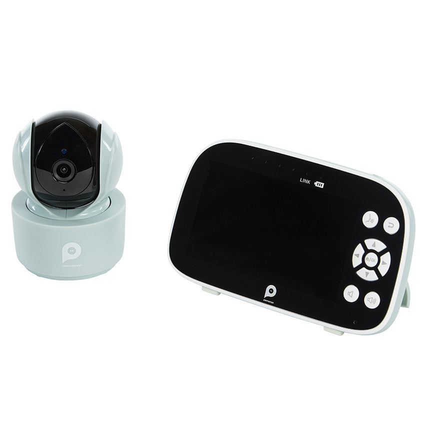 Babyphone vidéo Ojo avec caméra rotative vert d'eau - Prémaman