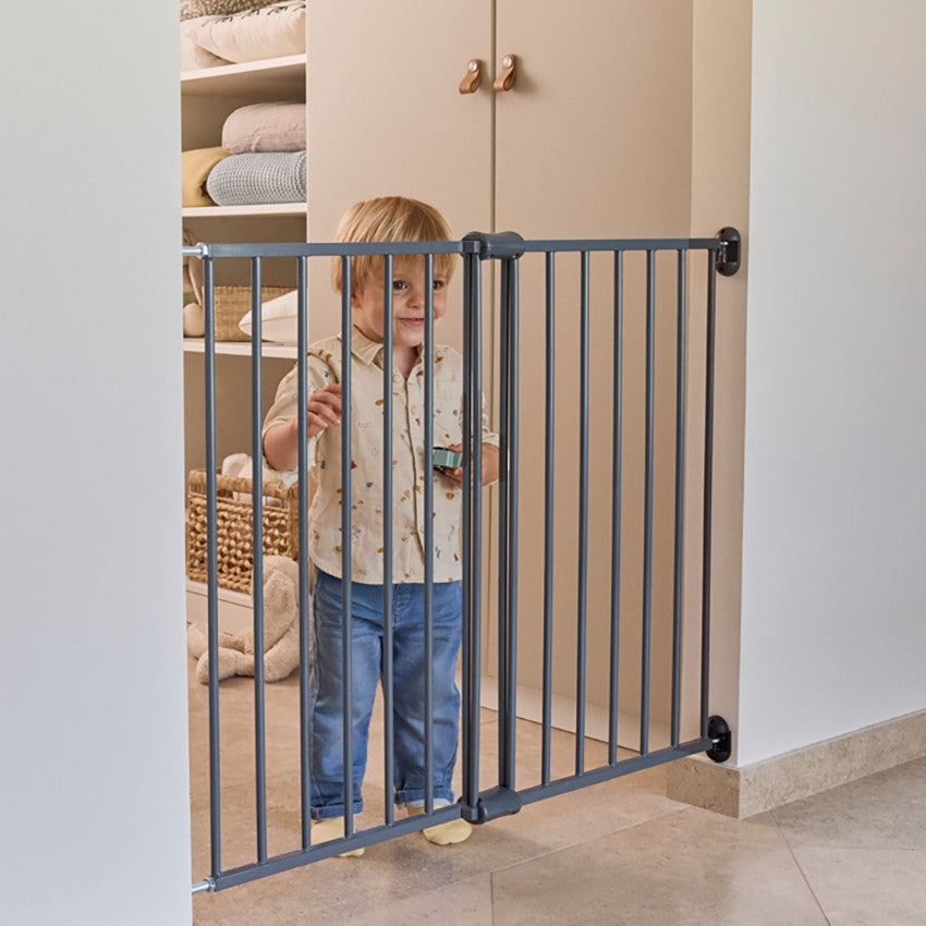 Barrière de sécurité 60-97 cm Maximetal gris foncé - Prémaman