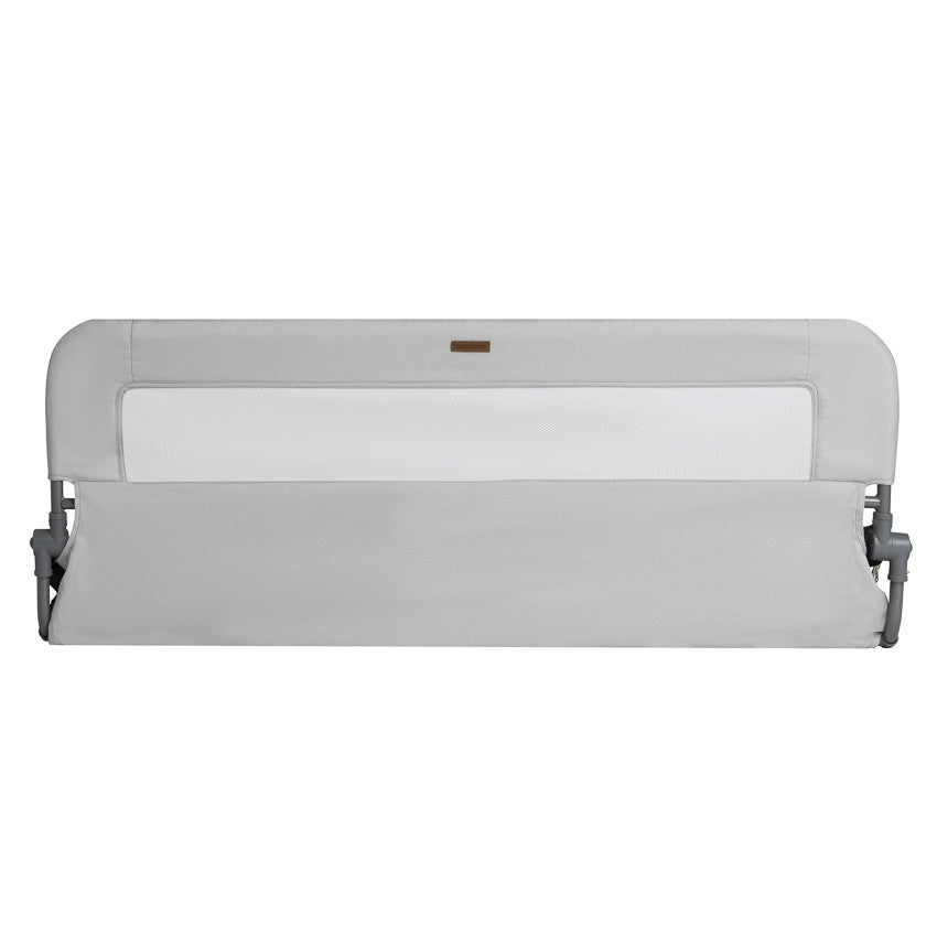 Barrière de lit avec filet et poche 120cm gris - Prémaman