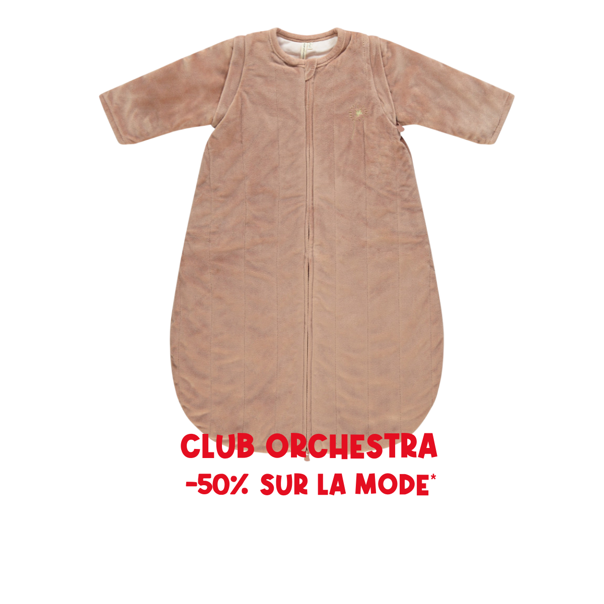 Gigoteuse manches longues amovibles en velours TOG 3 - Prémaman