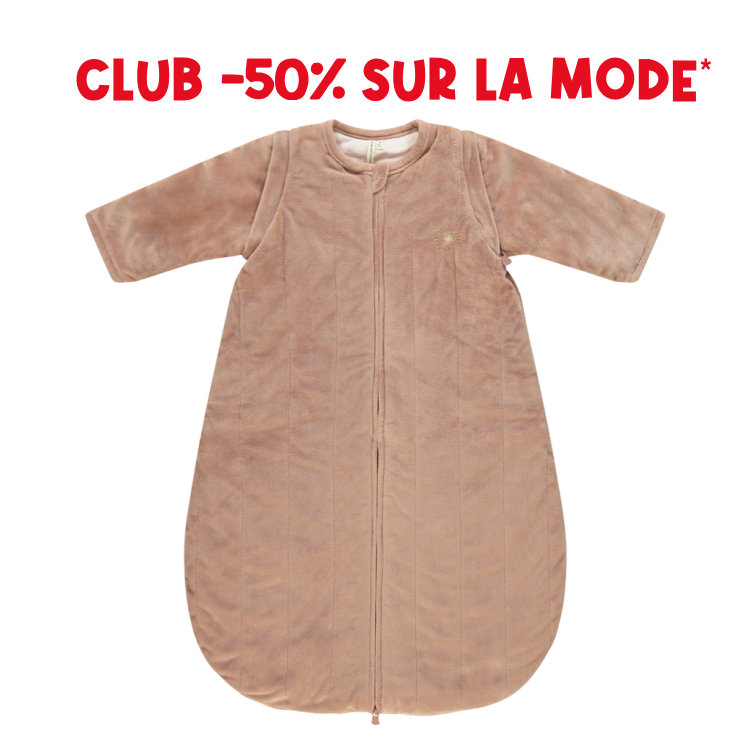 Gigoteuse manches longues amovibles en velours TOG 3 - Prémaman