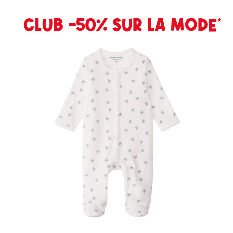Dors-bien en velours - Tiny Flowers - Prémaman
